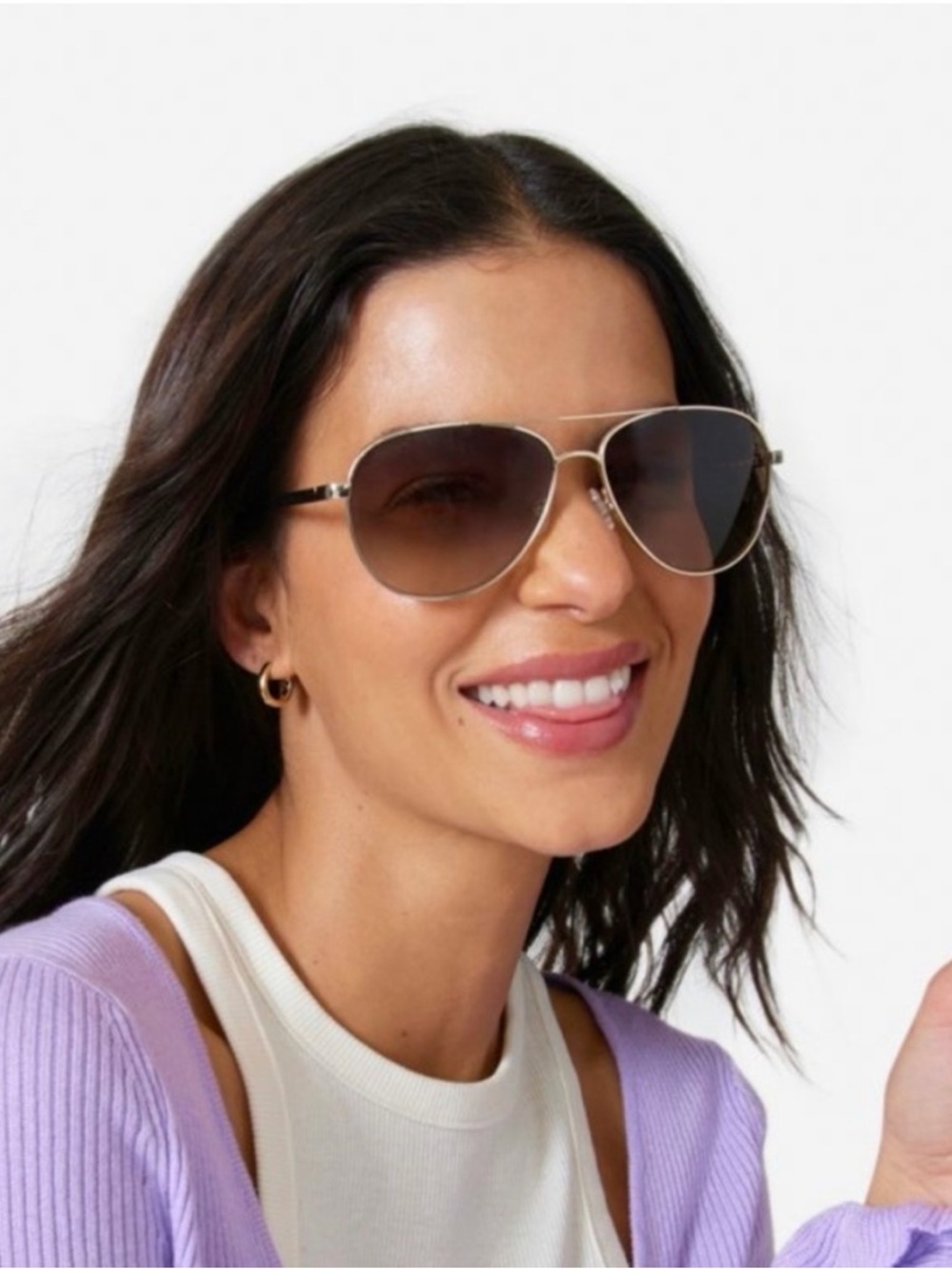 Kate Spade Emmaline Sunglasses with Brown Gradient Lenses - Picture 3 of 4